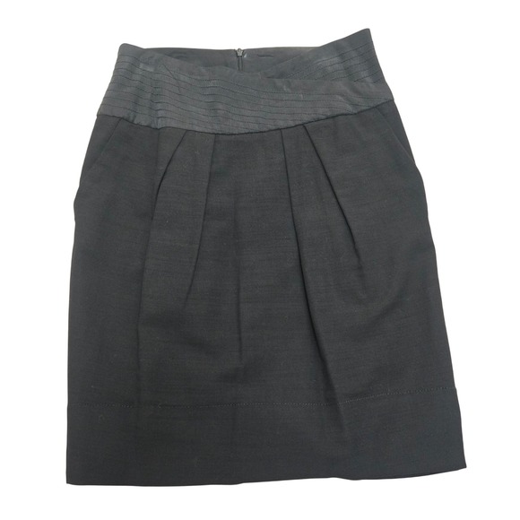 Hugo Boss Orange Dresses & Skirts - Hugo Boss Orange Baslva-W Black Pleated Mini Skirt Quilted Waistband Size‎ 6 US